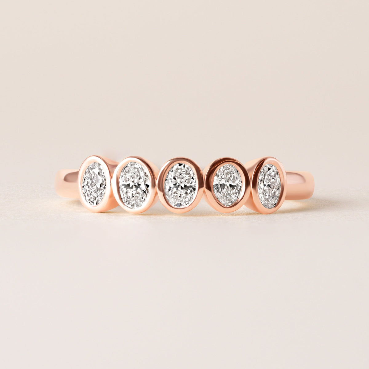 Aurora Asscher Elegance Band Ring ABB-714-OV-D-5  - Abtin & Co.
