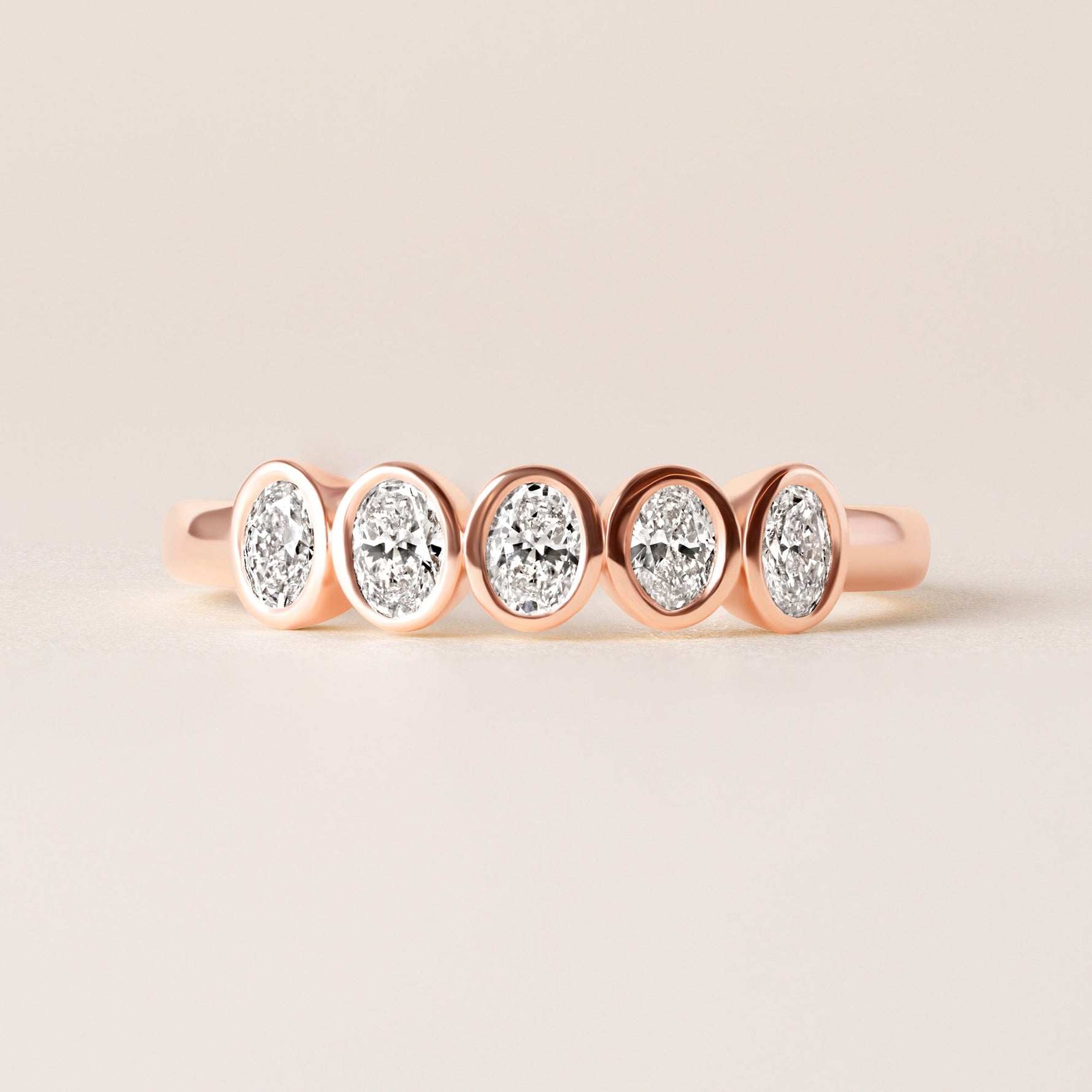 Aurora Asscher Elegance Band Ring ABB-714-OV-D-5  - Abtin & Co.