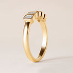 Aurora Emerald Cut Elegance Band Ring ABB-714-EM-D-1  - Abtin & Co.