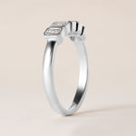 Aurora Emerald Cut Elegance Band Ring ABB-714-EM-D-3  - Abtin & Co.