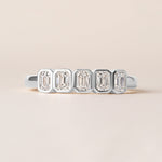 Aurora Emerald Cut Elegance Band Ring ABB-714-EM-D-3  - Abtin & Co.