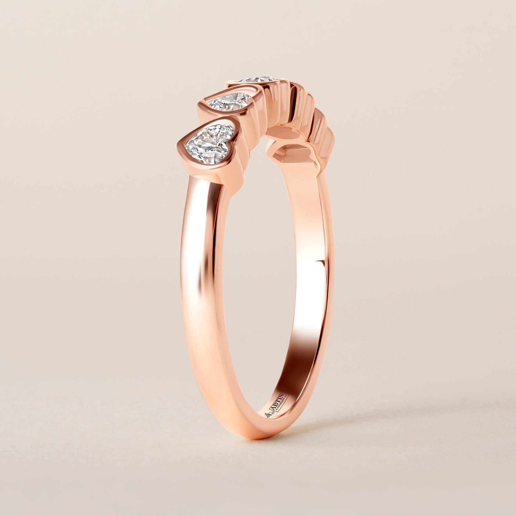 Aurora Line Heart Elegance Band Ring ABB-714-V1-HT-D-3  - Abtin & Co.