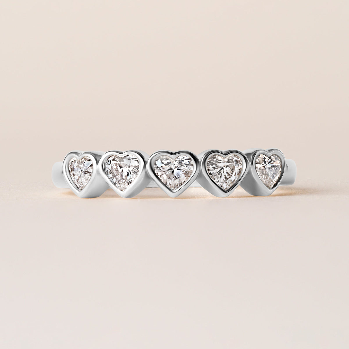 Aurora Line Heart Elegance Band Ring ABB-714-V1-HT-D-2  - Abtin & Co.