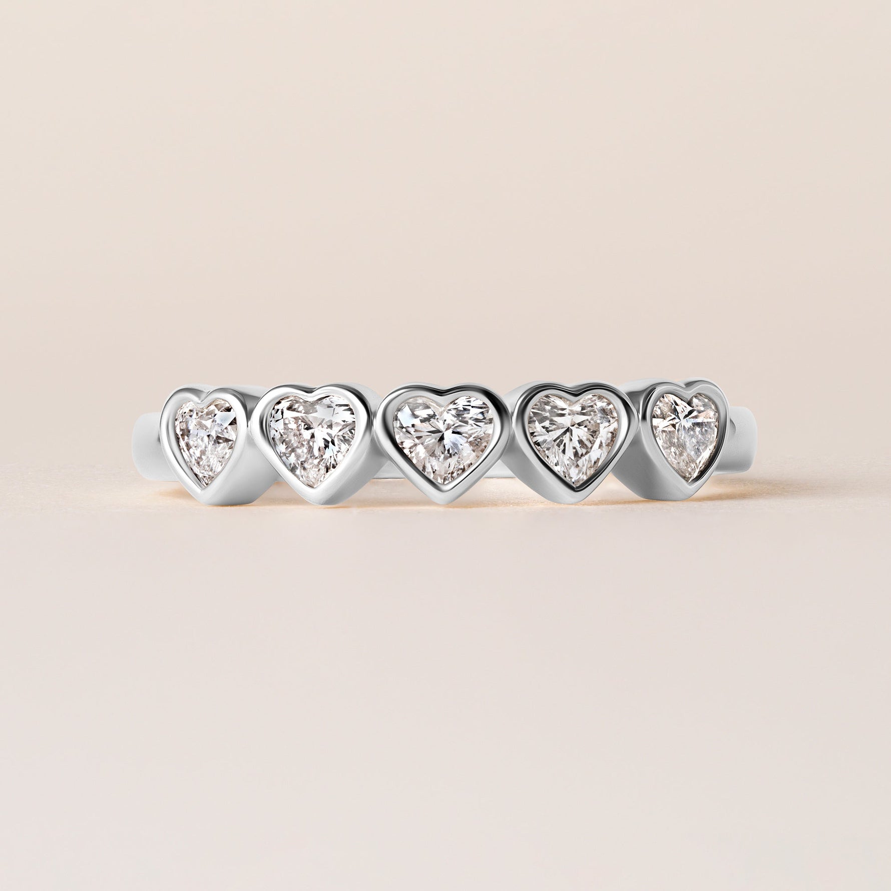 Aurora Line Heart Elegance Band Ring ABB-714-V1-HT-D-2  - Abtin & Co.