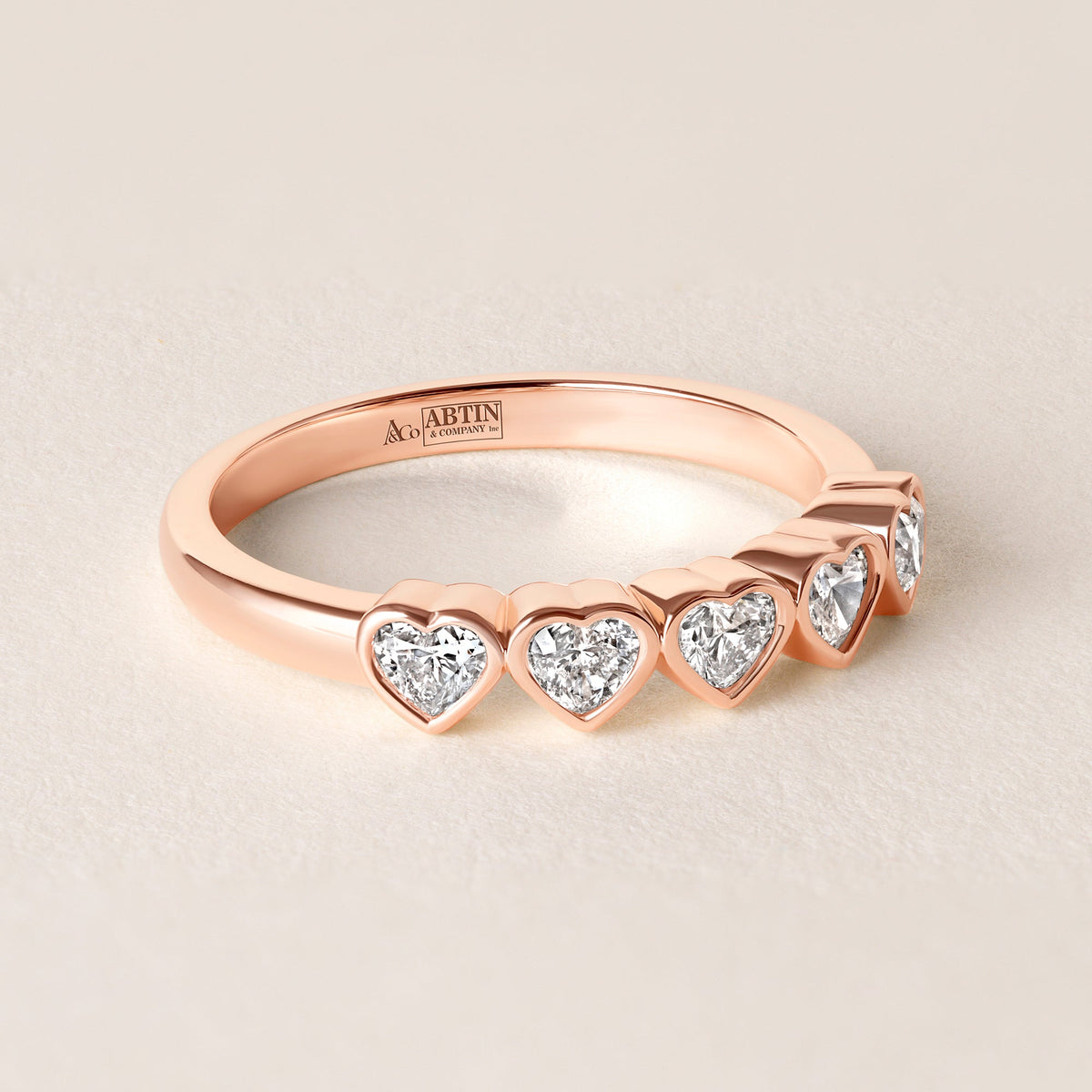 Aurora Line Heart Elegance Band Ring ABB-714-V1-HT-D-3  - Abtin & Co.