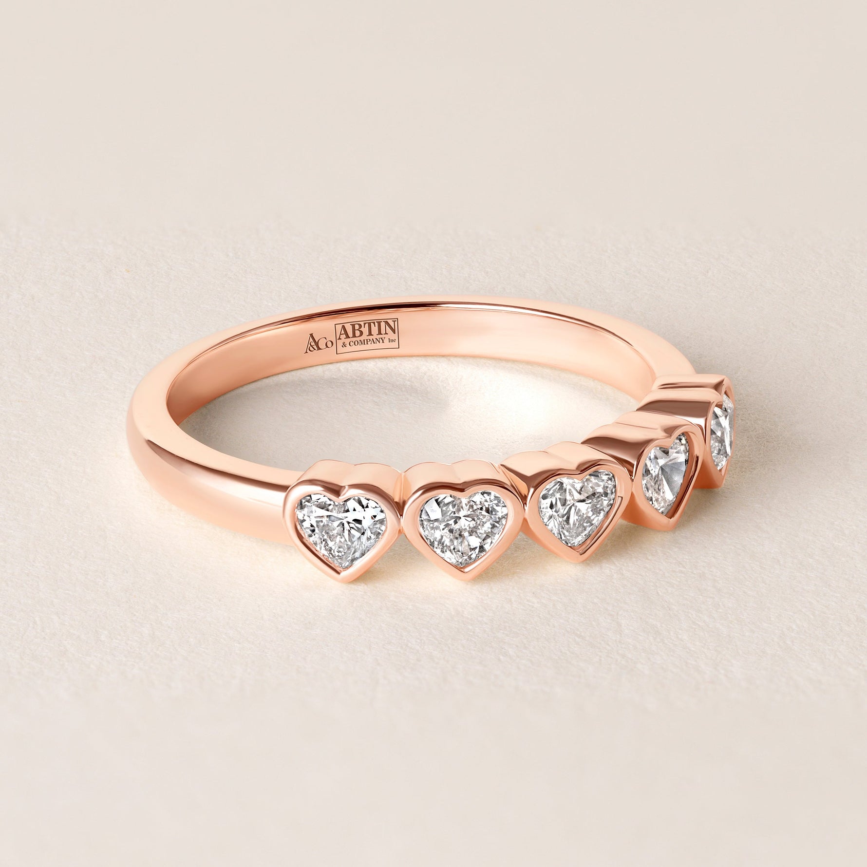 Aurora Line Heart Elegance Band Ring ABB-714-V1-HT-D-3  - Abtin & Co.