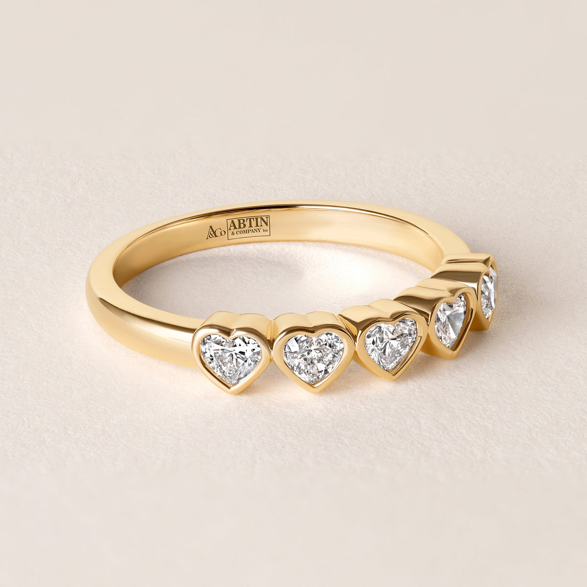 Aurora Line Heart Elegance Band Ring ABB-714-V1-HT-D-1  - Abtin & Co.