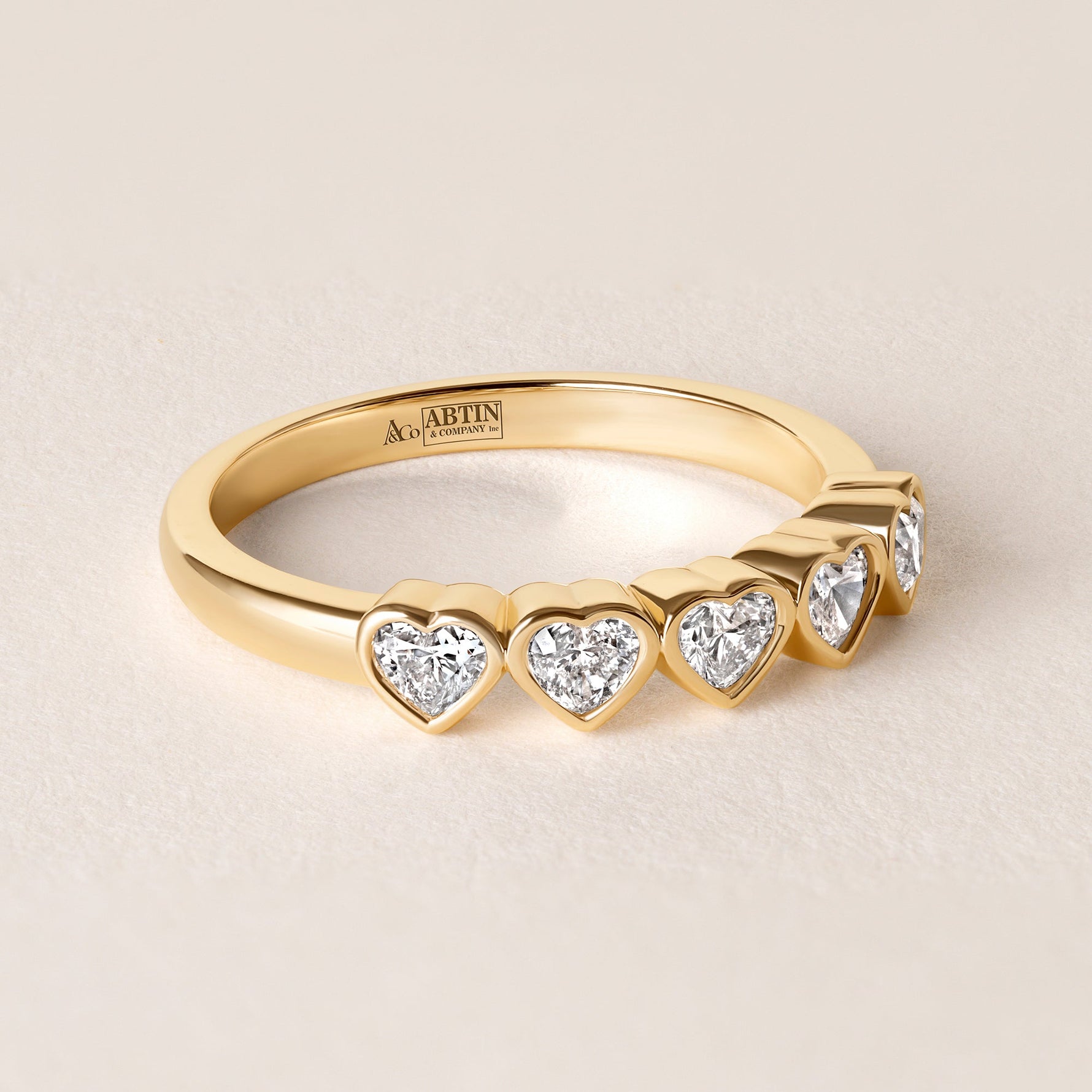 Aurora Line Heart Elegance Band Ring ABB-714-V1-HT-D-1  - Abtin & Co.