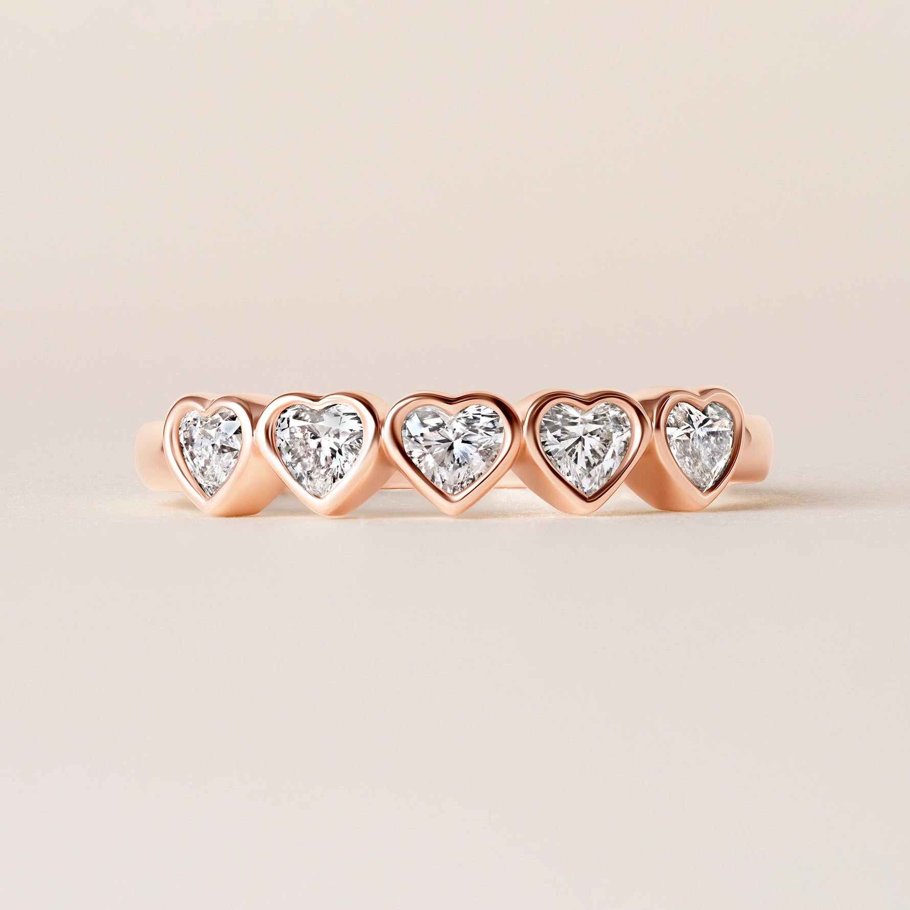 Aurora Line Heart Elegance Band Ring ABB-714-V1-HT-D-3  - Abtin & Co.