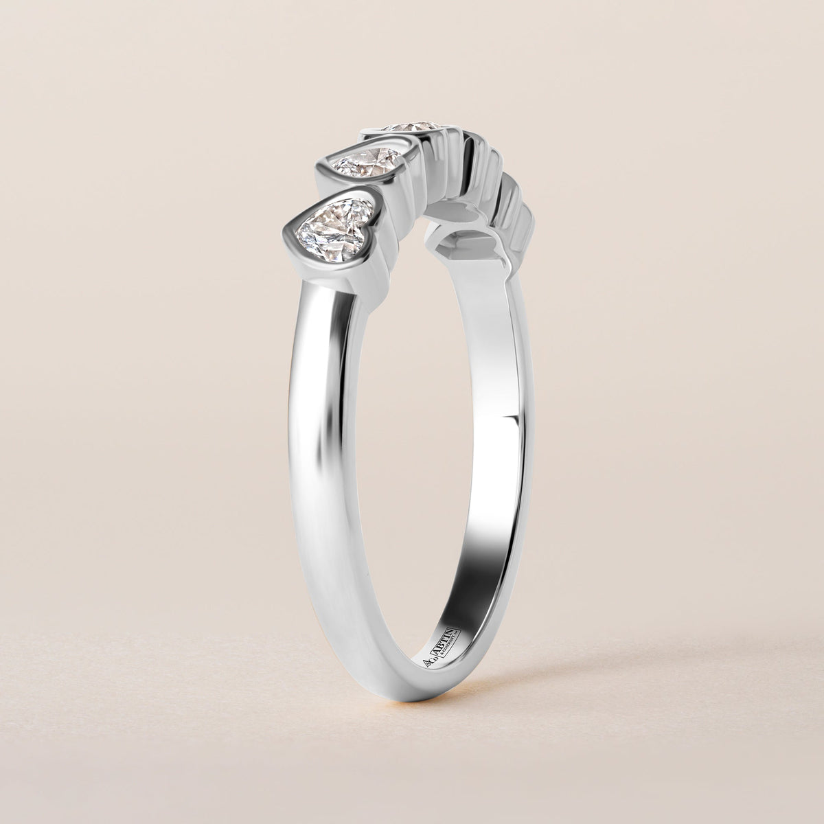Aurora Line Heart Elegance Band Ring ABB-714-V1-HT-D-2  - Abtin & Co.