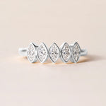 Aurora Marquise Elegance Band Ring ABB-714-MQ-D-3  - Abtin & Co.