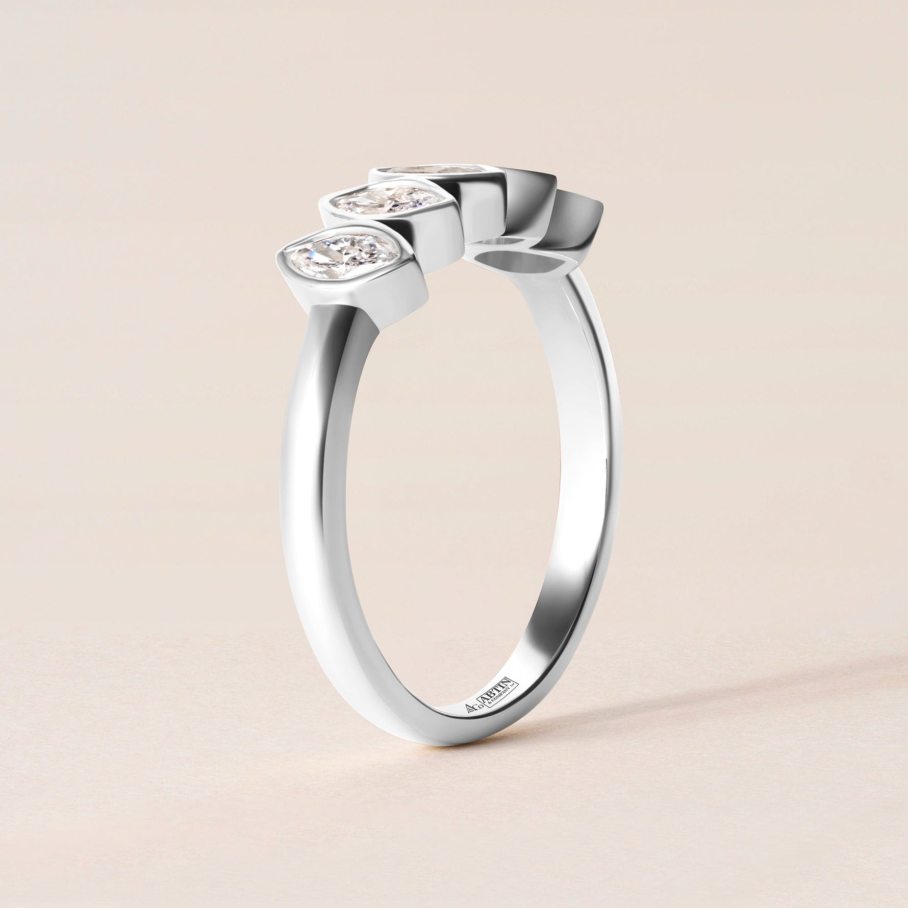 Aurora Marquise Elegance Band Ring ABB-714-MQ-D-3  - Abtin & Co.