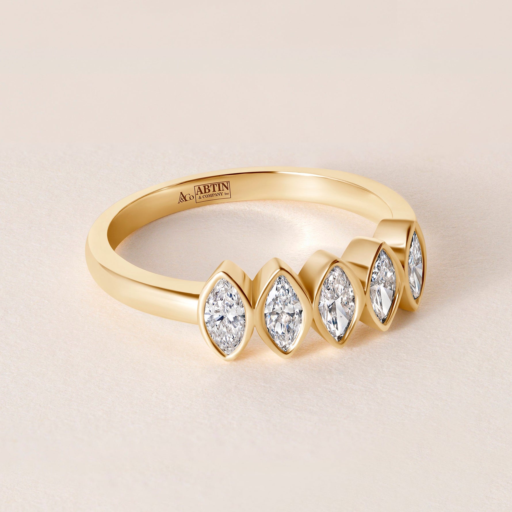 Aurora Marquise Elegance Band Ring ABB-714-MQ-D-1  - Abtin & Co.