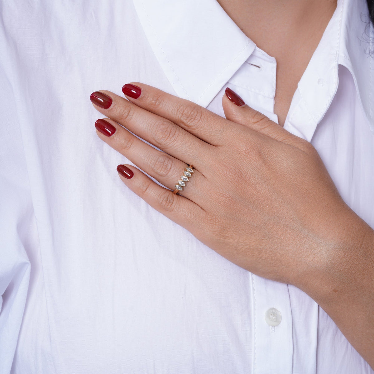 Aurora Marquise Elegance Band Ring ABB-714-MQ-D-1  - Abtin & Co.