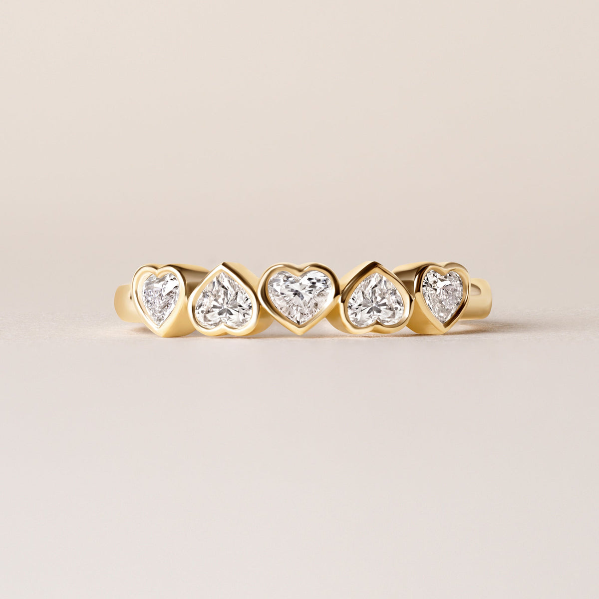 Aurora Mirror Heart Elegance Band Ring ABB-714-V2-HT-D-1  - Abtin & Co.