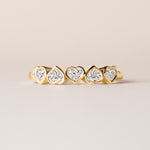 Aurora Mirror Heart Elegance Band Ring ABB-714-V2-HT-D-1  - Abtin & Co.