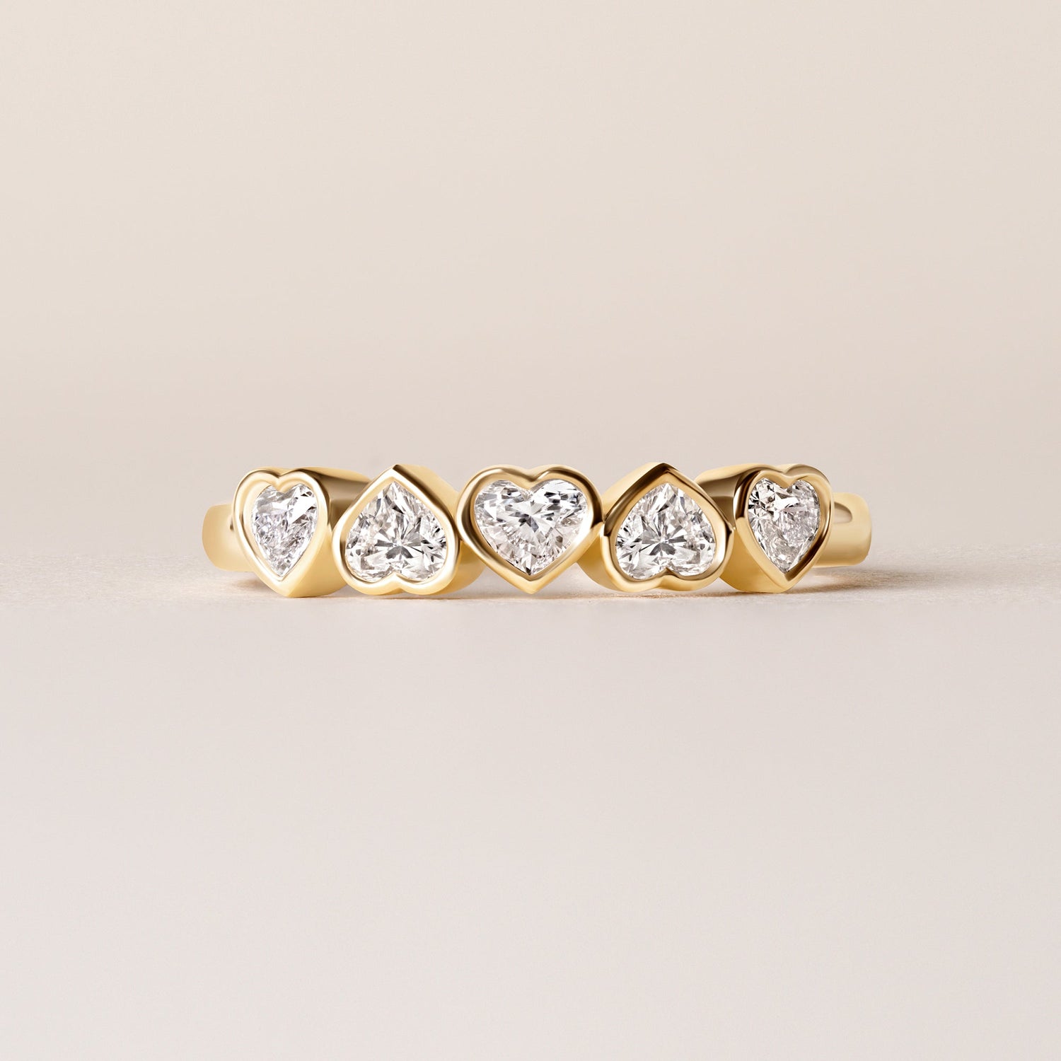 Aurora Mirror Heart Elegance Band Ring ABB-714-V2-HT-D-1  - Abtin & Co.