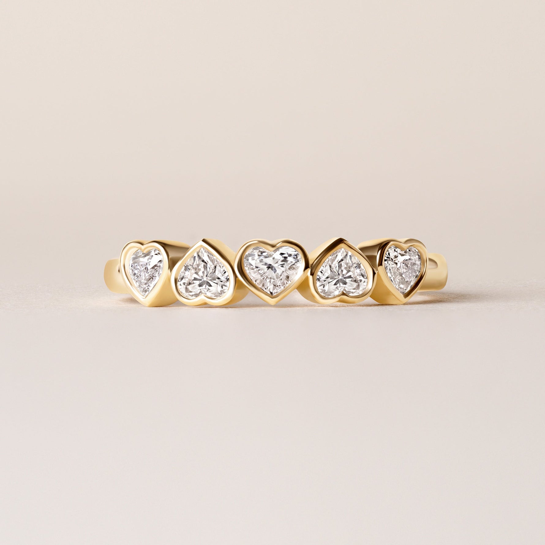 Aurora Mirror Heart Elegance Band Ring ABB-714-V2-HT-D-1  - Abtin & Co.
