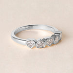 Aurora Mirror Heart Elegance Band Ring ABB-714-V2-HT-D-2  - Abtin & Co.