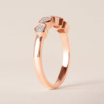 Aurora Mirror Heart Elegance Band Ring ABB-714-V2-HT-D-3  - Abtin & Co.