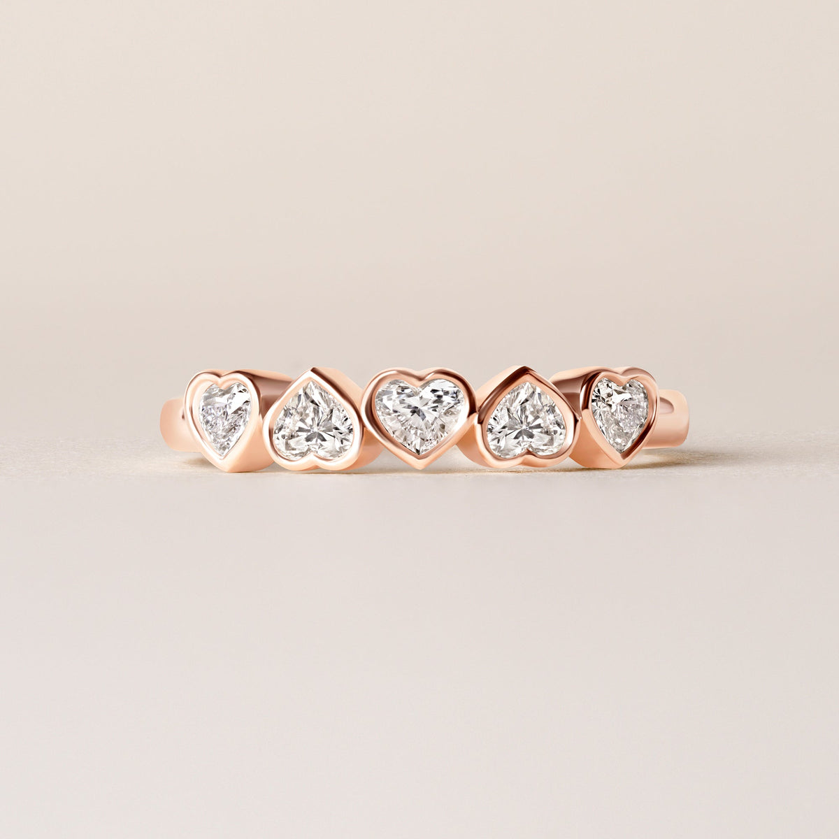 Aurora Mirror Heart Elegance Band Ring ABB-714-V2-HT-D-3  - Abtin & Co.
