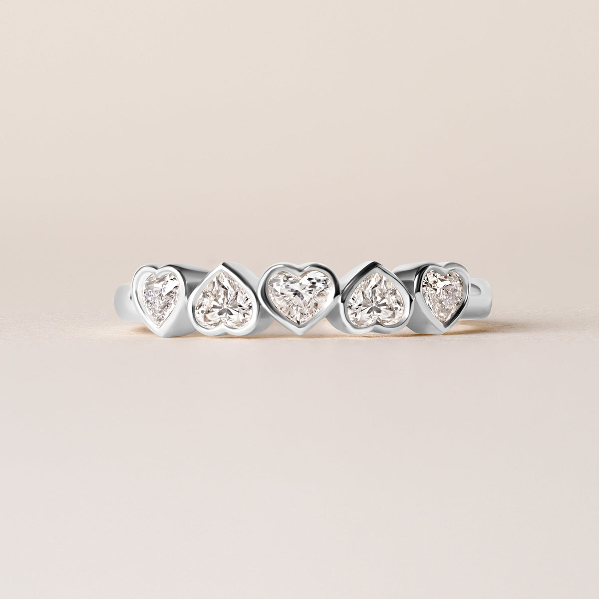 Aurora Mirror Heart Elegance Band Ring ABB-714-V2-HT-D-2  - Abtin & Co.