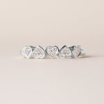 Aurora Mirror Heart Elegance Band Ring ABB-714-V2-HT-D-2  - Abtin & Co.