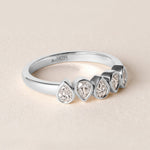 Aurora Pear Elegance Band Ring ABB-714-PR-D-3  - Abtin & Co.