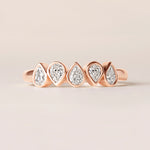 Aurora Pear Elegance Band Ring ABB-714-PR-D-5  - Abtin & Co.