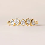 Aurora Pear Elegance Band Ring ABB-714-PR-D-1  - Abtin & Co.
