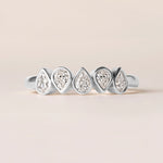 Aurora Pear Elegance Band Ring ABB-714-PR-D-3  - Abtin & Co.
