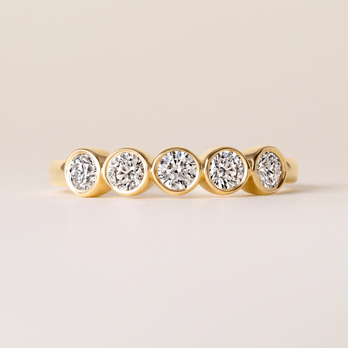 Aurora Round Elegance Band Ring ABB-714-RD-D-1  - Abtin & Co.