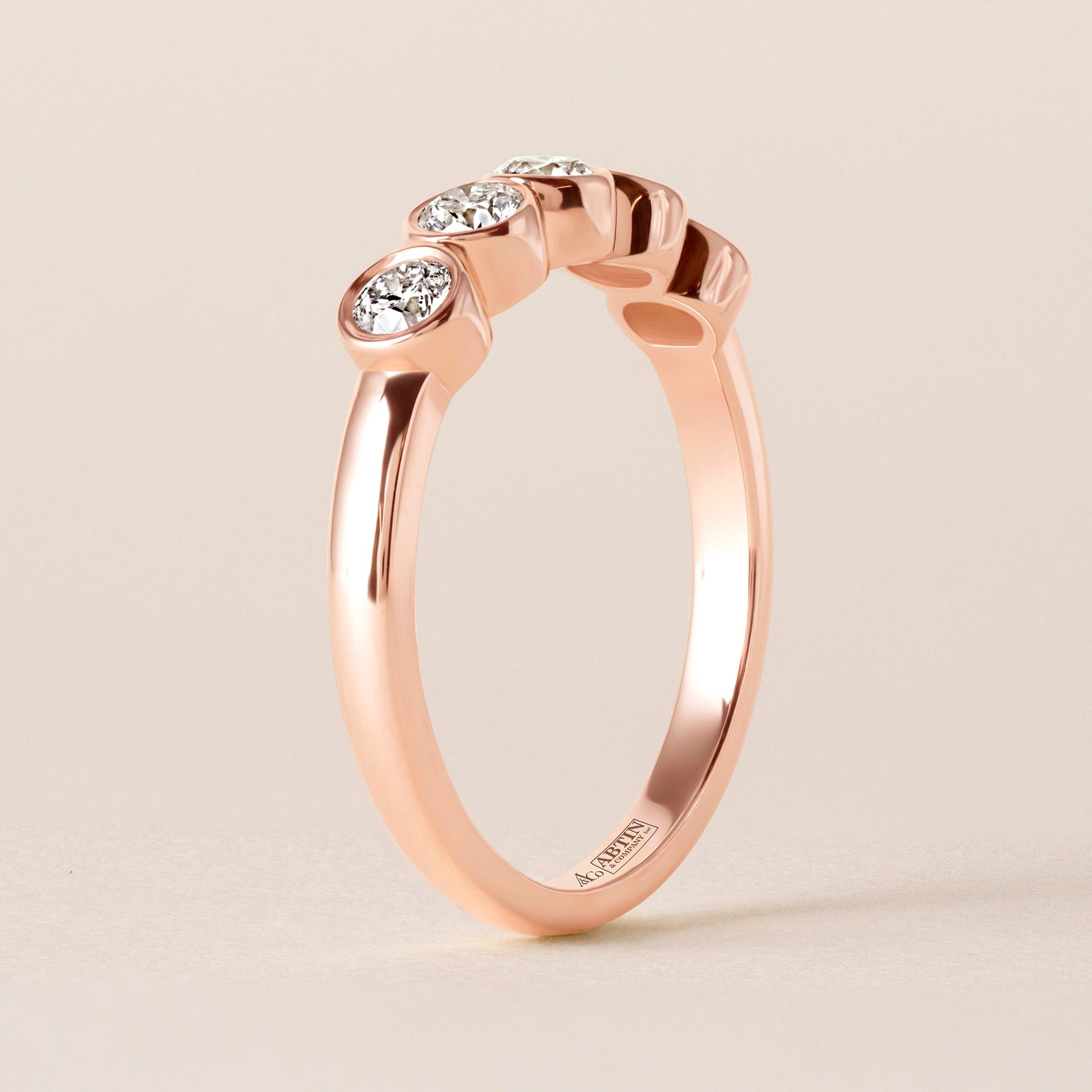 Aurora Round Elegance Band Ring ABB-714-RD-D-5  - Abtin & Co.
