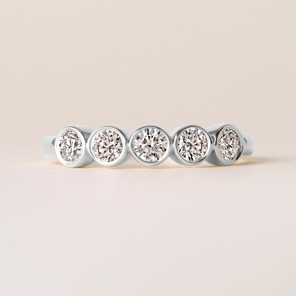 Aurora Round Elegance Band Ring ABB-714-RD-D-3  - Abtin & Co.