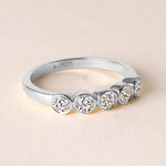 Aurora Round Elegance Band Ring ABB-714-RD-D-3  - Abtin & Co.