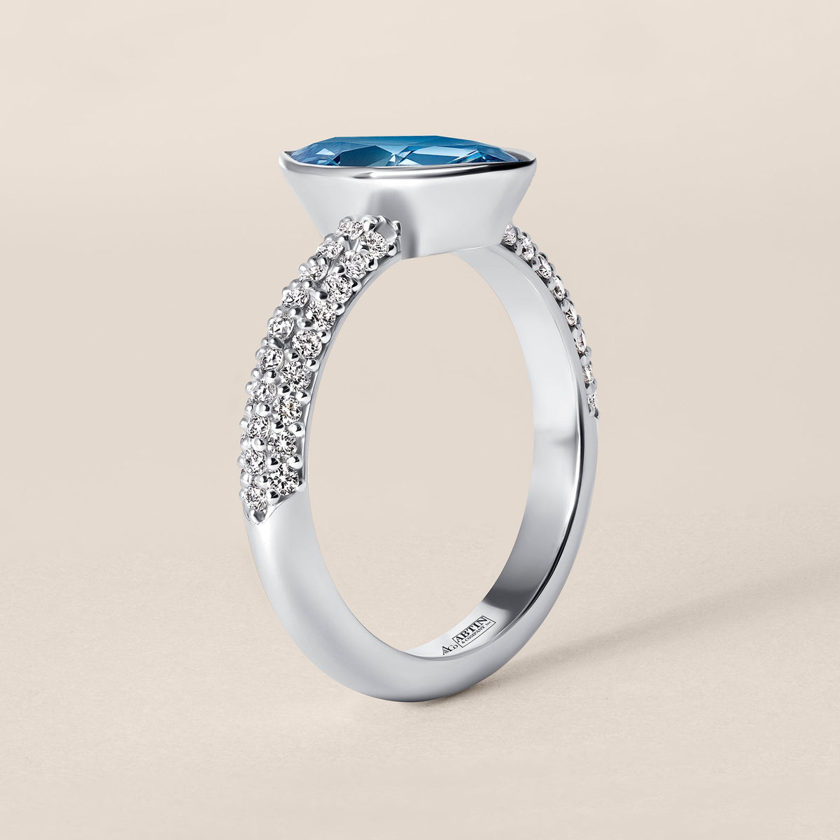 AZURA Ring Ring ABB-732W-BLGD-1  - Abtin & Co.