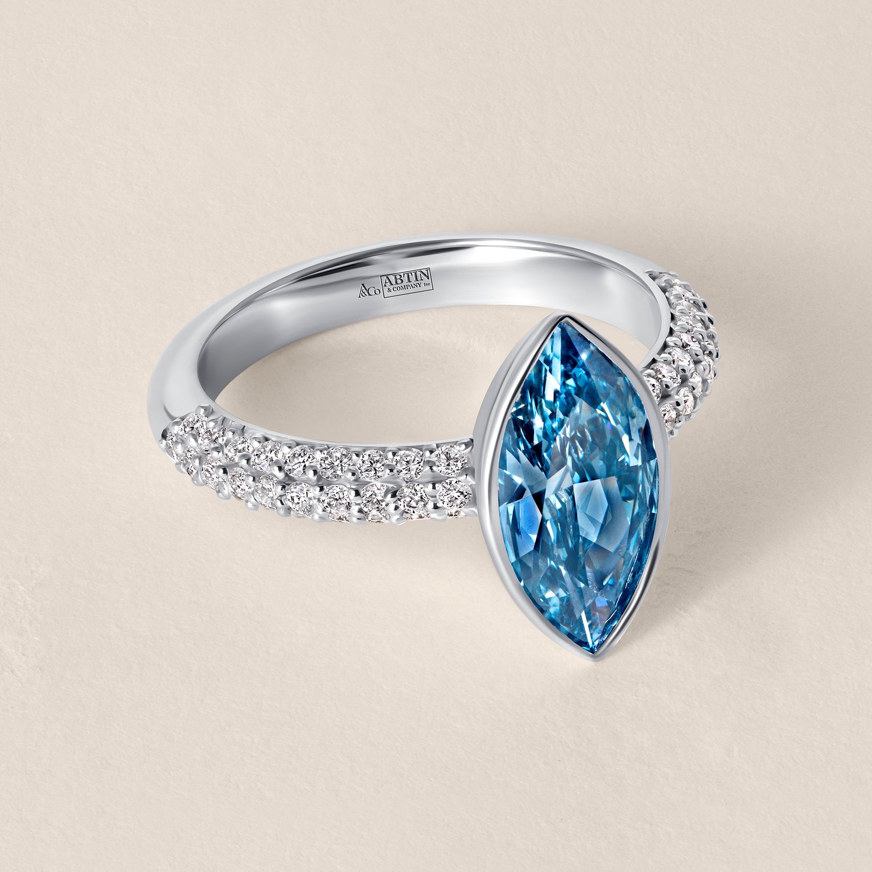 AZURA Ring Ring ABB-732W-BLGD-1  - Abtin & Co.