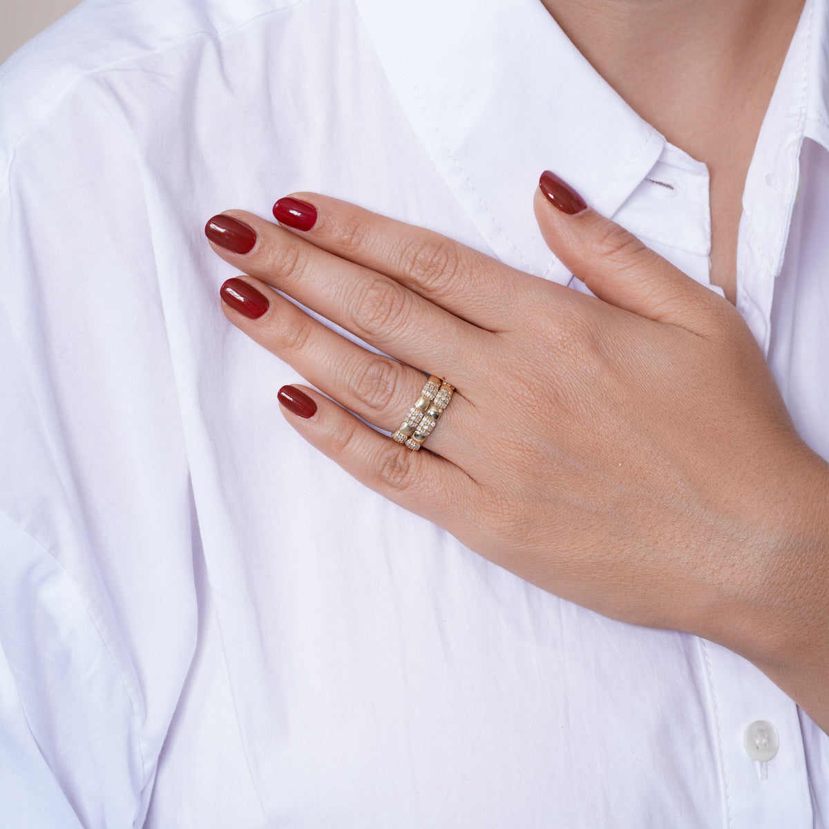 BIJOU MOSAÏQUE Band Ring ABB-773-D-2  - Abtin & Co.