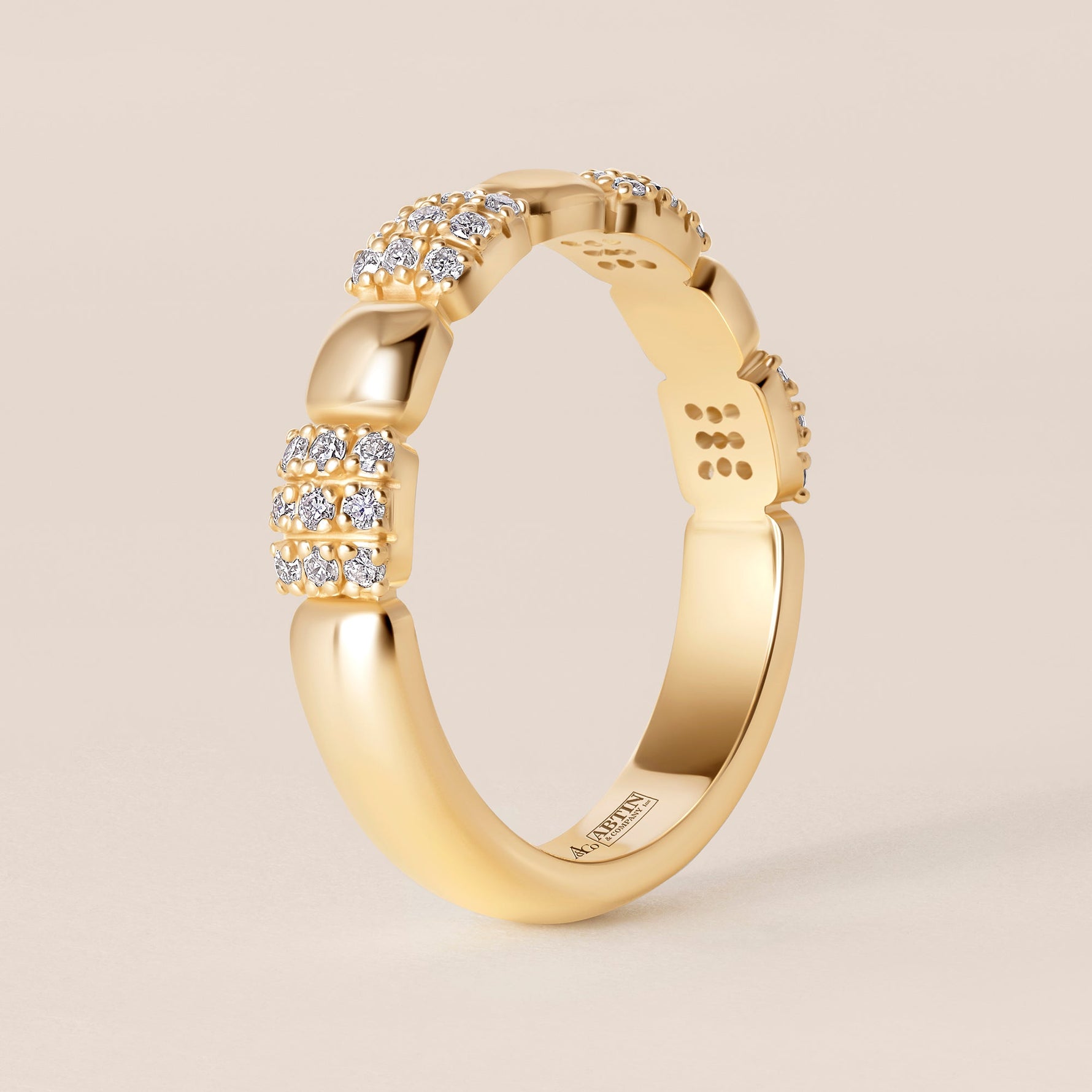BIJOU MOSAÏQUE Band Ring ABB-773-D-1  - Abtin & Co.