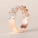Cascade Tear Drop Band — Halfway Ring ABB-716.1-PR-D-5  - Abtin & Co.