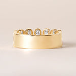 Cascade Tear Drop Band — Halfway Ring ABB-716.1-PR-D-1  - Abtin & Co.