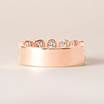 Cascade Tear Drop Band — Halfway Ring ABB-716.1-PR-D-5  - Abtin & Co.
