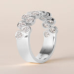 Cascade Tear Drop Band — Halfway Ring ABB-716.1-PR-D-3  - Abtin & Co.