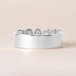 Cascade Tear Drop Band — Halfway Ring ABB-716.1-PR-D-3  - Abtin & Co.