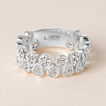 Cascade Tear Drop Band — Three-Quarter Ring ABB-716.2-PR-D-3  - Abtin & Co.