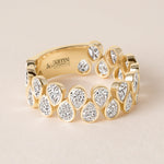 Cascade Tear Drop Band — Three-Quarter Ring ABB-716.2-PR-D-1  - Abtin & Co.