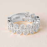 Cascade Tear Drop Band — Three-Quarter Ring ABB-716.2-PR-D-3  - Abtin & Co.