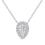 Celeste Teardrop Halo Pendant Pendant ABP-242-LGD-4  - Abtin & Co.