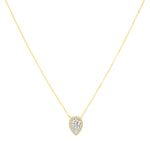 Celeste Teardrop Halo Pendant Pendant ABP-242-LGD-1  - Abtin & Co.