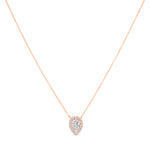 Celeste Teardrop Halo Pendant Pendant ABP-242-LGD-7  - Abtin & Co.
